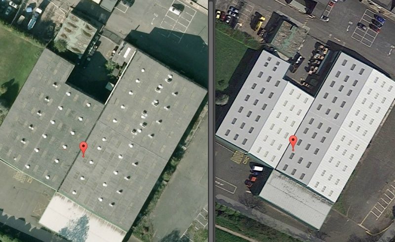 before and after factory roof comparison