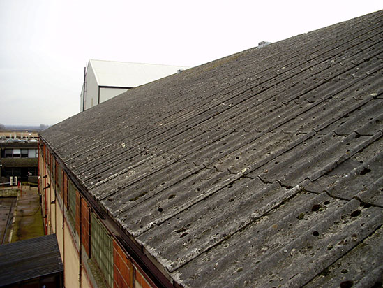 asbestos roof to be repaired