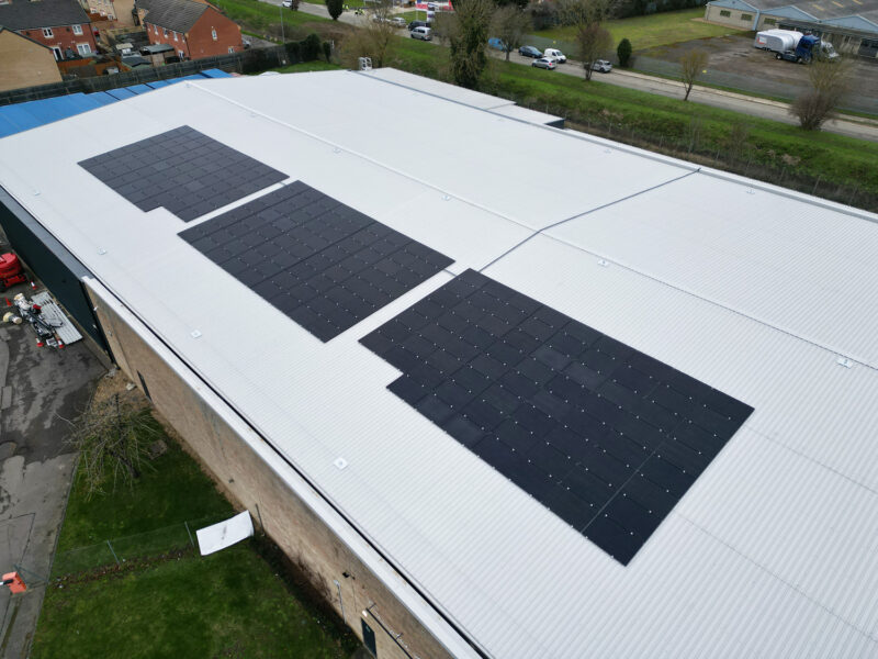 warehouse overclad solar panels lincolnshire